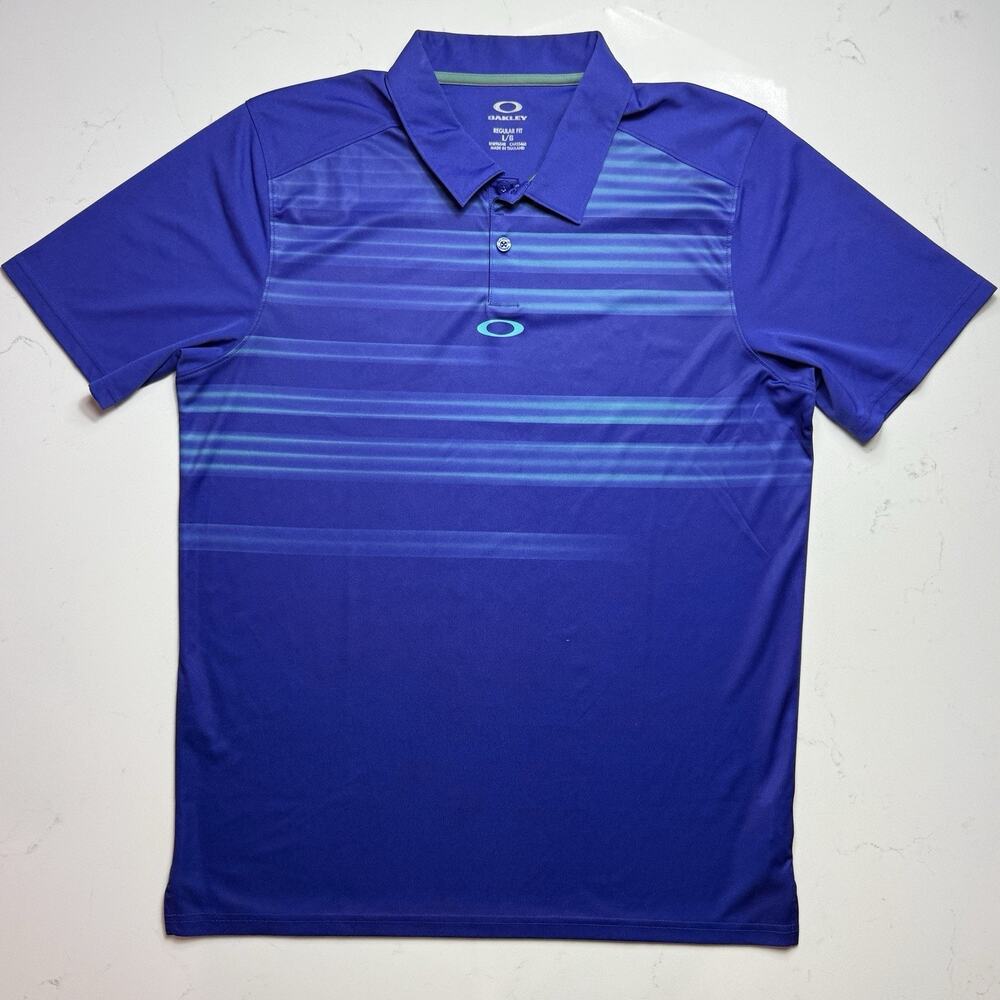 Oakley Polo Shirt Men’s Size Large Pullover Short Sleeve 100% Polyester